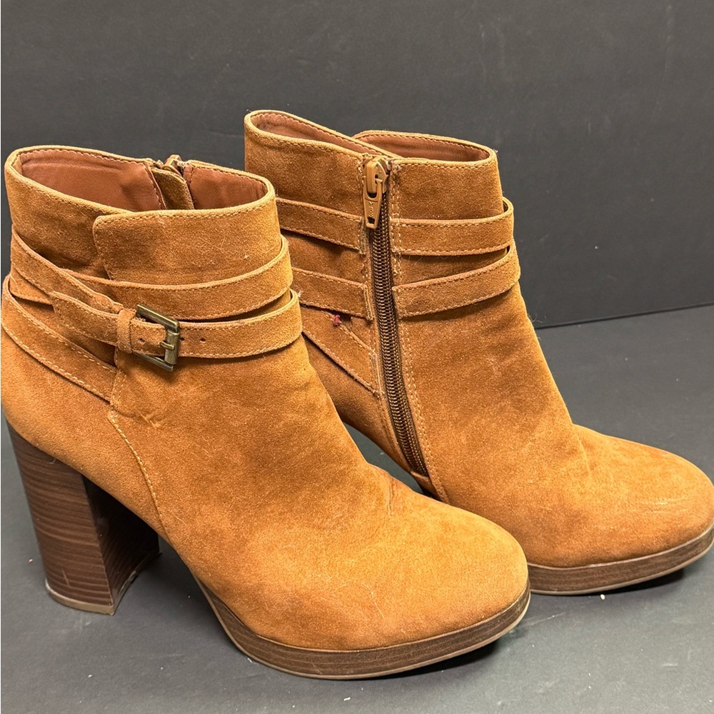 A New Day Women's Tan Suede Ankle Boots
